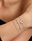 Silver Cross Station Bracelet