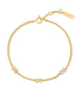Gold Cross Station Bracelet