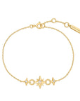 Gold Linked Star Bracelet