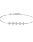 Silver Pavé Multi Beaded Chain Bracelet