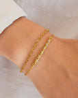 Gold Twisted Bar Bracelet