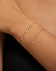 Gold Graduated Bezel-Set Trios Bracelet