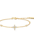 Gold Sparkling Lucky Clover Bracelet