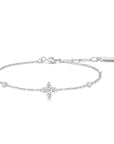 Silver Sparkling Lucky Clover Bracelet
