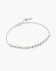 Silver Alternating Bezel-Set Bracelet