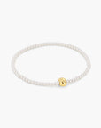 Gold Glass Pearl & Twist Beaded Bracelet