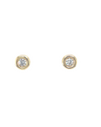 9ct Yellow Gold CZ Bezel Studs