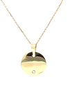 9ct Yellow Gold Pendant with CZ Disc