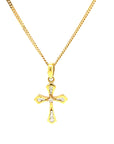 18ct Yellow Gold Diamond Cross Pendant