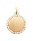 Glamorous Goddess Disc Pendant Necklace