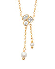 Better Off Freshwater Pearl & Cubic Zirconia Drop Necklace