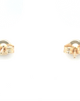 9ct Yellow Gold CZ Flower Studs
