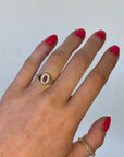 9ct Yellow Gold Cubic Zirconia Signet Ring