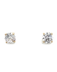 9ct Yellow Gold Round CZ Studs