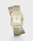 Gracieuse Petite Watch Double Steel, White, Two-tone