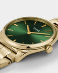 Féroce Petite Watch Steel Green, Gold Colour