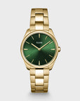 Féroce Petite Watch Steel Green, Gold Colour