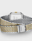 Gracieuse Petite Watch Double Steel, White, Two-tone