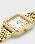 Gracieuse Petite Watch Steel, White, Gold Colour