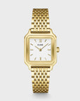 Gracieuse Petite Watch Steel, White, Gold Colour