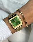 Gracieuse Watch Steel, Forest Green, Gold Colour