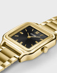 Gracieuse Watch Steel, Black, Gold Colour