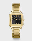 Gracieuse Watch Steel, Black, Gold Colour