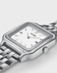 Gracieuse Watch Steel, White, Silver Colour