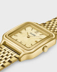 Gracieuse Watch Steel, Lace Textured, Gold Colour