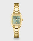 Gracieuse Mini Watch Steel, Sage Green, Gold Colour