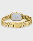 Gracieuse Mini Watch Steel, White, Gold Colour