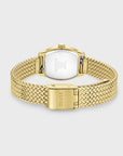 Tonnette Mini Watch Mesh, Brown, Gold Colour