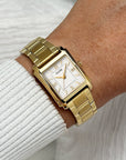 Anglée Watch Steel, White, Gold Colour