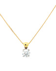 18ct Gold Chain with a 1ct Lab-Grown Brilliant Diamond