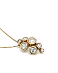 9ct Gold Diamond Cluster Pendant