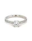Lilly - 18ct White Gold Round Brilliant Earth Grown Pavé Set Diamond Ring