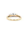Ana - Yellow Gold Three Stone Cluster Earth Grown Diamond Ring