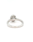 Isabella - Platinum Oval Halo Earth Grown Diamond Ring