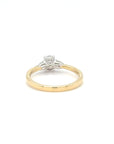 Daisy - 18ct Yellow Gold Oval and Pear Earth Gown Diamond Ring
