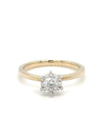 Victoria - Yellow Gold Illusion Set Round Brilliant Earth Grown Diamond Ring