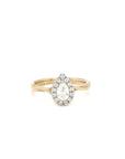 Sofia - Yellow Gold Pear Halo Twist Earth Grown Diamond Ring