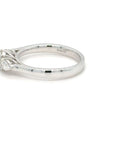 Lily - Platinum Round Brilliant with Pear Side Stone Earth Grown Diamond Ring