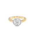 Rose - 18ct Yellow Gold Round Brilliant with a Halo Earth Grown Diamond Ring