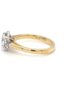 Rose - 18ct Yellow Gold Round Brilliant with a Halo Earth Grown Diamond Ring