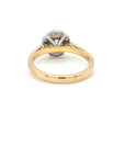 Rose - 18ct Yellow Gold Round Brilliant with a Halo Earth Grown Diamond Ring