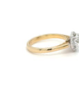Rose - 18ct Yellow Gold Round Brilliant with a Halo Earth Grown Diamond Ring