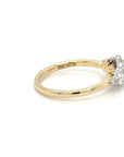 Chloe - 18ct Yellow Gold Round Brilliant Halo Earth Grown Diamond Ring