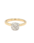 Ava - 18ct Yellow Gold Illusion Set Diamond Ring
