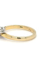 Sydney - 18ct Yellow Gold Three Stone Oval and Round Brilliant Earth Grown Diamond Ring