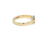 Sydney - 18ct Yellow Gold Three Stone Oval and Round Brilliant Earth Grown Diamond Ring